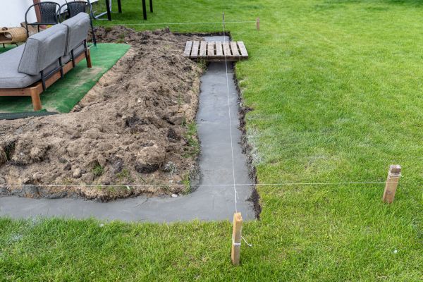 Cement Footer Installation in Rocklin